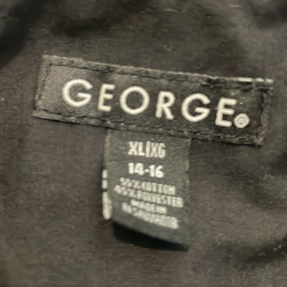 Black GEORGE Long Sleeve Dress Shirt, size XL (14-16) - Picture 4 of 4